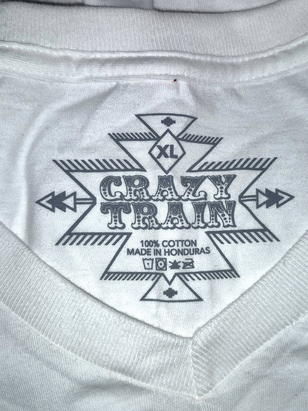 Crazy Train White Graphic Tee - XL
